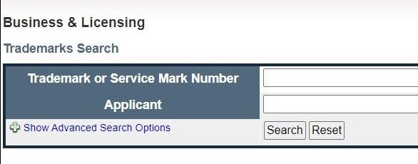 West Virginia trademark serch