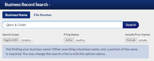 Minnesota business entity search