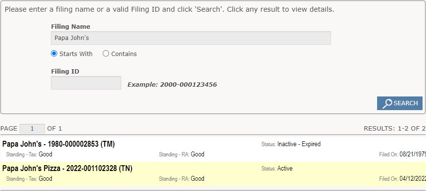 Wyoming Name Availability
