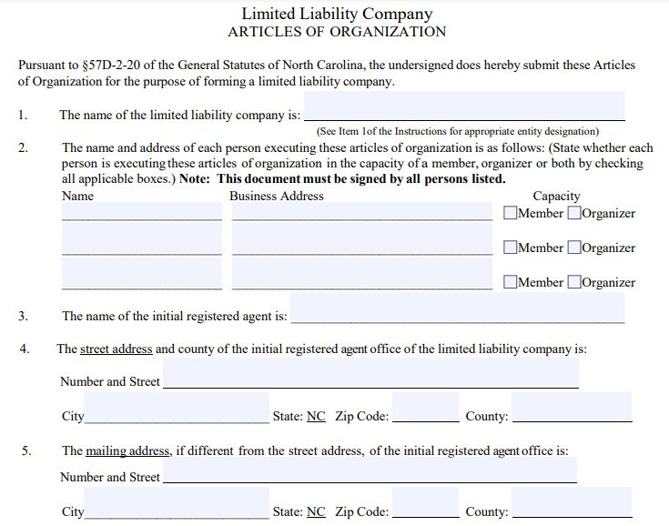 North Carolina registered agent details