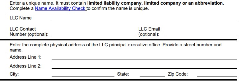 Name and Address of LLC