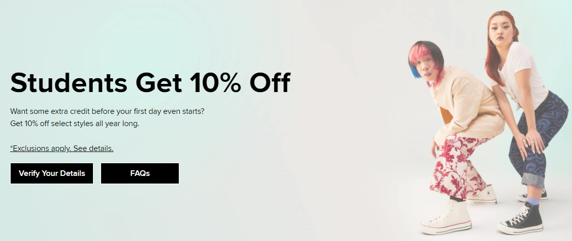 Converse.com student discount
